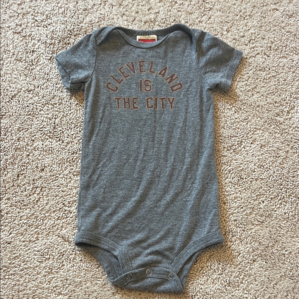 HOMAGE Gray 'Cleveland Is The City' Kids One-Piece Bodysuit